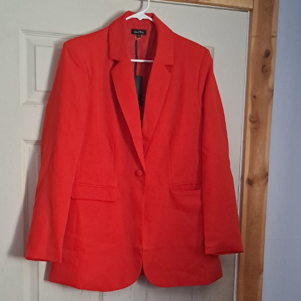 Vibrant Red Blazer by